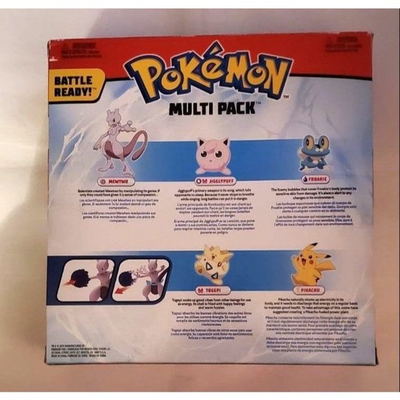 (New) Pokemon 5 Figure Multi Pack -Deluxe Action  MEWTWO - Picture 2 of 2